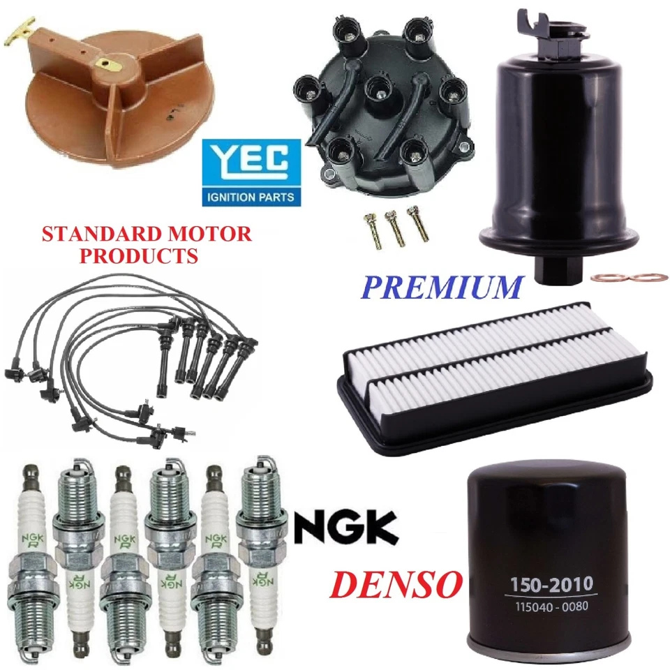 Tune Up Kit Filters Cap Wire Spark Plugs for TOYOTA CAMRY V6 2.5L 1988-1991 - Image 1 of 1