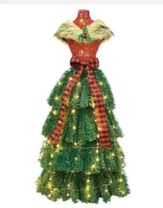 Winter Wonder Lane 4 ft LED Buffalo Dress Form Pre-Lit Christmas Tree NIB - Picture 1 of 12