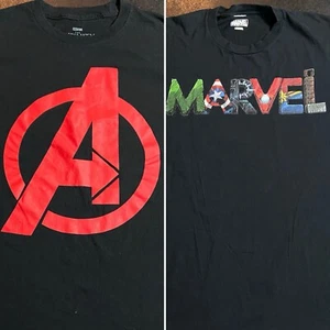 Lot of (2) Adult Medium Marvel Avengers T-Shirts (1) Short Sleeve (1) Long Sleev - Picture 1 of 11