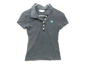 Aeropostale Polo Shirt Youth Girls Size M Embroidered Logo Black - Picture 1 of 8
