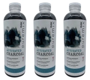 RUSK Puremix Activated Charcoal Purifying Shampoo 35 oz, 1L Large Bottle-3 Pack - Picture 1 of 6