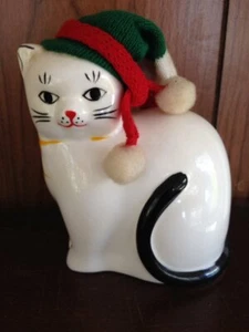 Vintage Ceramic CAT KITTY Bank Collectible Piggy Bank Savings Money Holder 5" - Picture 1 of 4