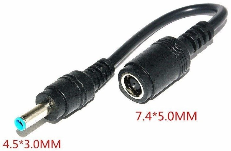 Power Supply Converter Adapter DELL Barrel 7.4mm Connector to Blue 4.5mm Plug - image 1 of 1