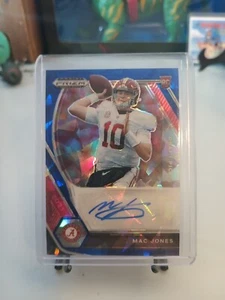 2021 Prizm Draft Picks Mac Jones AUTO BLUE ICE PRIZM /75 RC  - Picture 1 of 2
