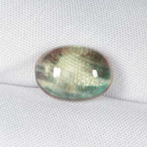 Cabina ovale 3,09 cts Best Luster naturale bicolore arancione verde pietra solare...!!!! - Foto 1 di 2