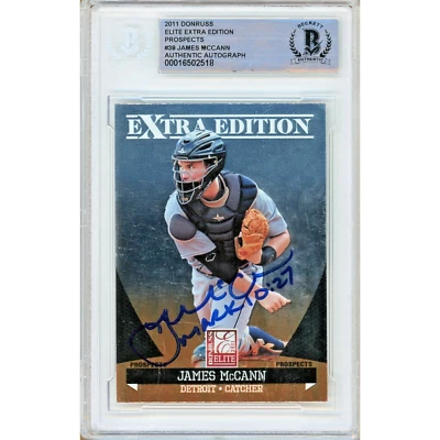 James McCann Signed 2011 Donruss Elite Extra Edition #38 Beckett Slabbed Auto - Image 1 of 4