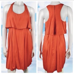 NWT Jessica Simpson A-Line Layered Shift Dress Sz 2 Coral Coastal Wedding Preppy - Picture 1 of 9
