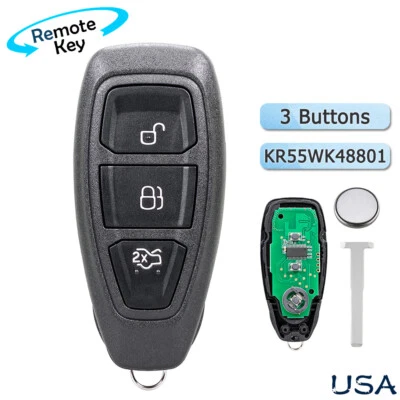 Llavero inteligente para automóvil Ford Focus C-Max Fiesta 2011-2019 KR55WK48801 Foto 1 de 4