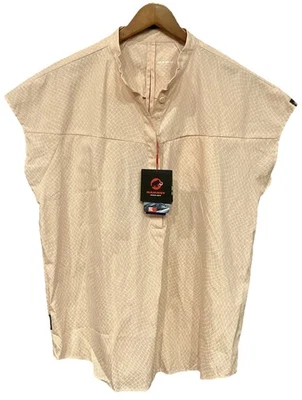 全新 Mammut Calanca SS 纽扣前衬衫 女式 L 糖果亮白色宽松版型 — 第 1/4 张图片