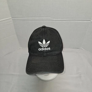 ADIDAS Sombrero Negro Gorra Ajustable 100% Algodón Bonito Ligero Desvanecimiento Usado en Excelente Condición - Imagen 1 de 6