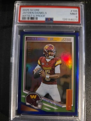 2025 Score JAYDEN DANIELS Artist Proof - Blue 32/35 - Washington Commanders - Image 1 of 2