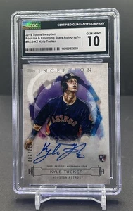 Kyle Tucker 2019 Inception Rookies and Emerging Stars Rookie Auto /200 CGC 10 - Picture 1 of 2