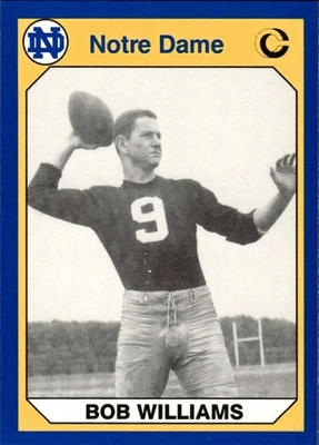 1990 Collegiate Collection Notre Dame #131 Bob Williams [GOATCARDS] - Image 1 of 2