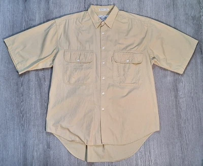 Camisa Vintage LEVI'S 1970s Botón "Big E" Caqui Mediana - Trabajo/Safari Foto 1 de 4