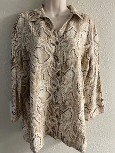 Size 16 JM collection linen top #369*13FreeShipping - Picture 1 of 8