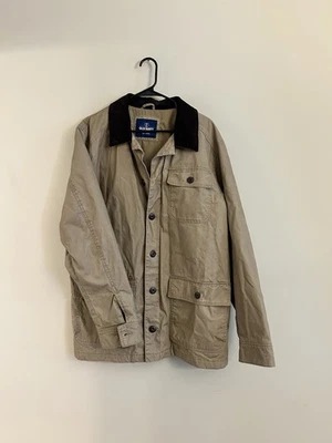 Jaqueta masculina Old Navy XL forrada bronzeada celeiro colarinho de veludo Craigs Castle Work - Imagem 1 de 4
