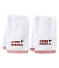 Lenox Bath Towels Boxed Fingertip Towel 2 piece Set Ivory / White / Multi