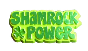Hallmark PIN St Patrick Vintage SHAMROCK POWER Caption Irish Holiday Brooch #2 - Picture 1 of 2