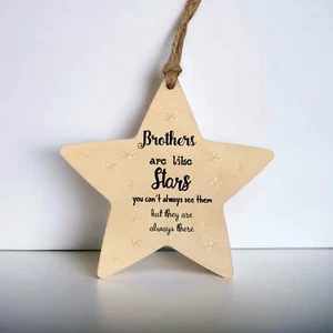 Brüder sind wie Sterne Holzdekoration ideal Langstrecken verpassen Sie Geschenk - Bild 1 von 8
