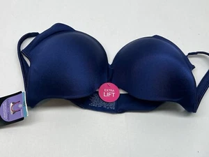 NWT Bali One Smooth U Underwire Bra 3472 36C Navy Blue Comfort Full Coverage - Picture 1 of 5