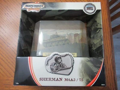 Matchbox #03464 Segunda Guerra Mundial Sherman M4A3/75 escala 1/72 na caixa, na caixa - Imagem 1 de 4
