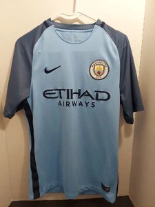 Nike Dri Fit Etihad Airways MCF Manchester City Soccer Jersey Authentic 2016 - Picture 1 of 12