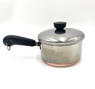 Vintage Revere Ware Sauce Pan Copper Clad Bottom With Lid