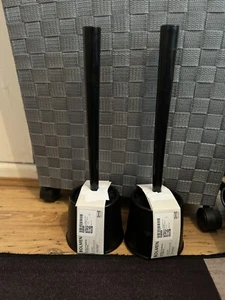 2x Ikea BOLMEN Toilet Cleaner Brush & Holder Set, Black, - Picture 1 of 1
