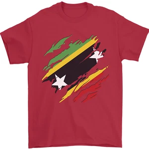 Desgarrado Saint Cristóbal Y Nevis Bandera Día Fútbol Hombre T-Shirt 100% Cotton - Imagen 1 de 94
