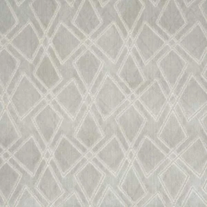 Pindler Art Deco Geometric Cut Velvet Uphol Fabric- Delacroix / Sterling 2.35 yd - Picture 1 of 1