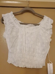 White Crop Top - Picture 1 of 3