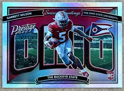 2022 Prestige Garrett Wilson Ohio St Season Greetings Rookie RC Holo🇺🇸🔥🏈 - Image 1 of 3