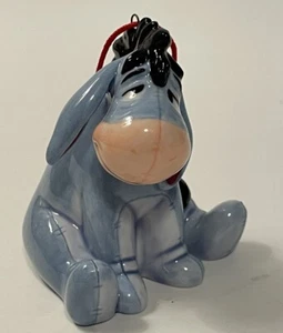 Disney Eeyore Season of Song Ceramic Christmas Ornament High Gloss Blue - Picture 1 of 8