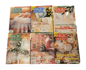 6 Vtg. 1997 Magic Crochet magazines Feb. Apr., June, Aug. ,Oct. ,Dec. - Exc. - Picture 1 of 6