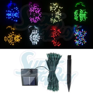 LED Solar String Light - 60/100 LEDs 8 Color Christmas Xmas Wedding Tree Party - Picture 1 of 4