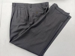 Zanella Men's Gray Solid Wool Dress Pants 42X33 $495 - Picture 1 of 9