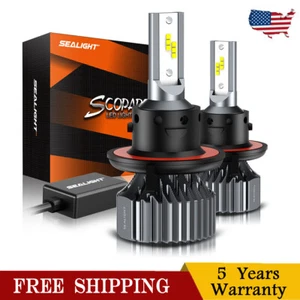 SEALIGHT LED Headlights Bulbs Conversion Kit 9008 H13 High/Low Beam Bright White - Picture 1 of 8