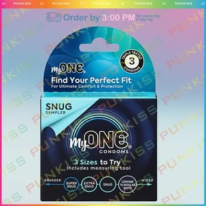 My One Snug Samplerđź’‹Male Protection Condoms Sex Latex Lubricated 3 Pack - Picture 1 of 3