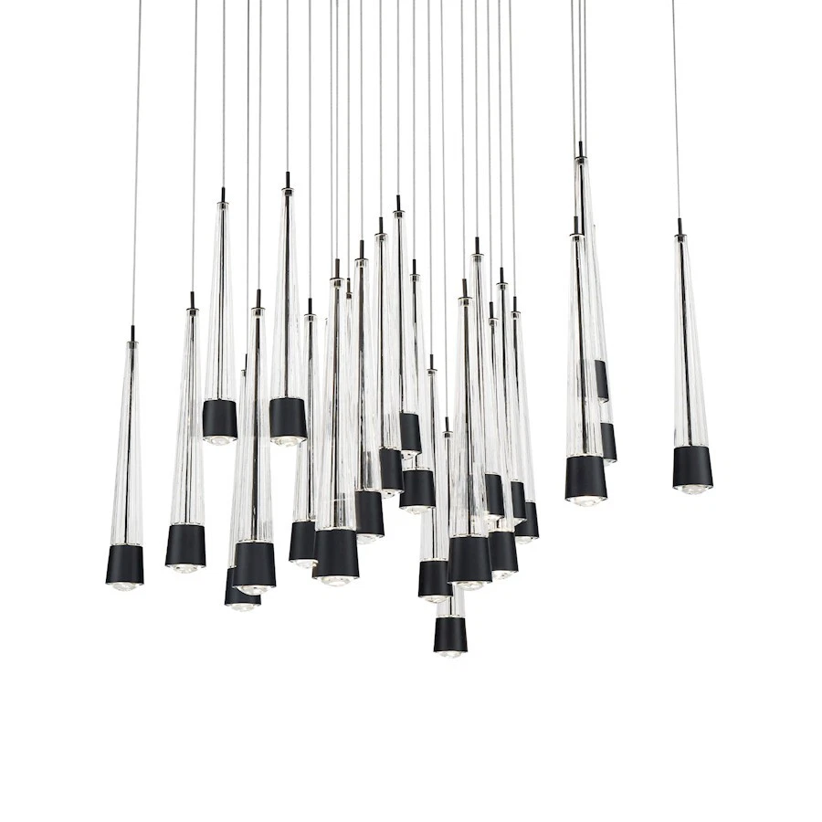 Colgante dweLED Pluma 25Lt Cuadrado Multi LED 27-30-35-40K, Cromo - PD-59425S-CH Foto 1 de 1