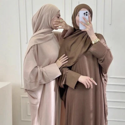 Eid Djellaba Hijab Dress Muslim Women Prayer Abaya Hooded Kaftan Ramadan Robe - Image 1 of 4
