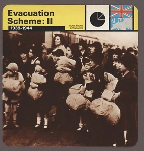 Evacuation Scheme: II  Edito Service Card Second World War II Economics - Picture 1 of 1
