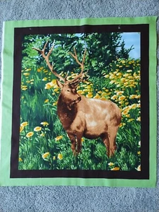 ELK COTTON PANEL  21" X 23" - Picture 1 of 5
