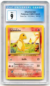 CGC 9 MINT French Charmander Salameche Base 1st Edition 1999 Pokemon 46/102 -42 - Picture 1 of 2