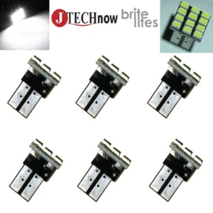 Jtech 6x T10 12 SMD White LED Car Lights Bulbs - Picture 1 of 6