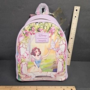LOUNGEFLY Disney Princess SNOW WHITE Pink Purple Lavender Mini Backpack NEW - Picture 1 of 9