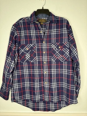 Vintage Eddie Bauer Wool Plaid Flannel Shirt Jacket Shacket Mens Medium 90s Y2K - Image 1 of 3