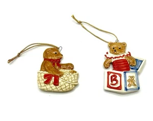 Vintage Teddy Bear Christmas Ornaments Gordon Fraser, Schmid Dated 1983 & 1984 - Picture 1 of 8