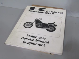 1990-1996 KAWASAKI VULCAN 500 EN500 SERVICE MANUAL SUPPLEMENT 99924-1125-53 - Picture 1 of 4
