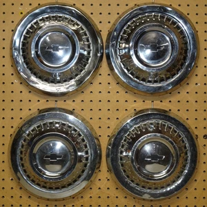 OEM GM 10.5" Dog Dish Hub Caps 1964-65 Chevrolet Camaro Caprice Vega - Picture 1 of 16