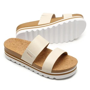 Yozuru Womens Platform Sandals with Arch Support Slip on Slides Comfortable S... - Picture 1 of 6